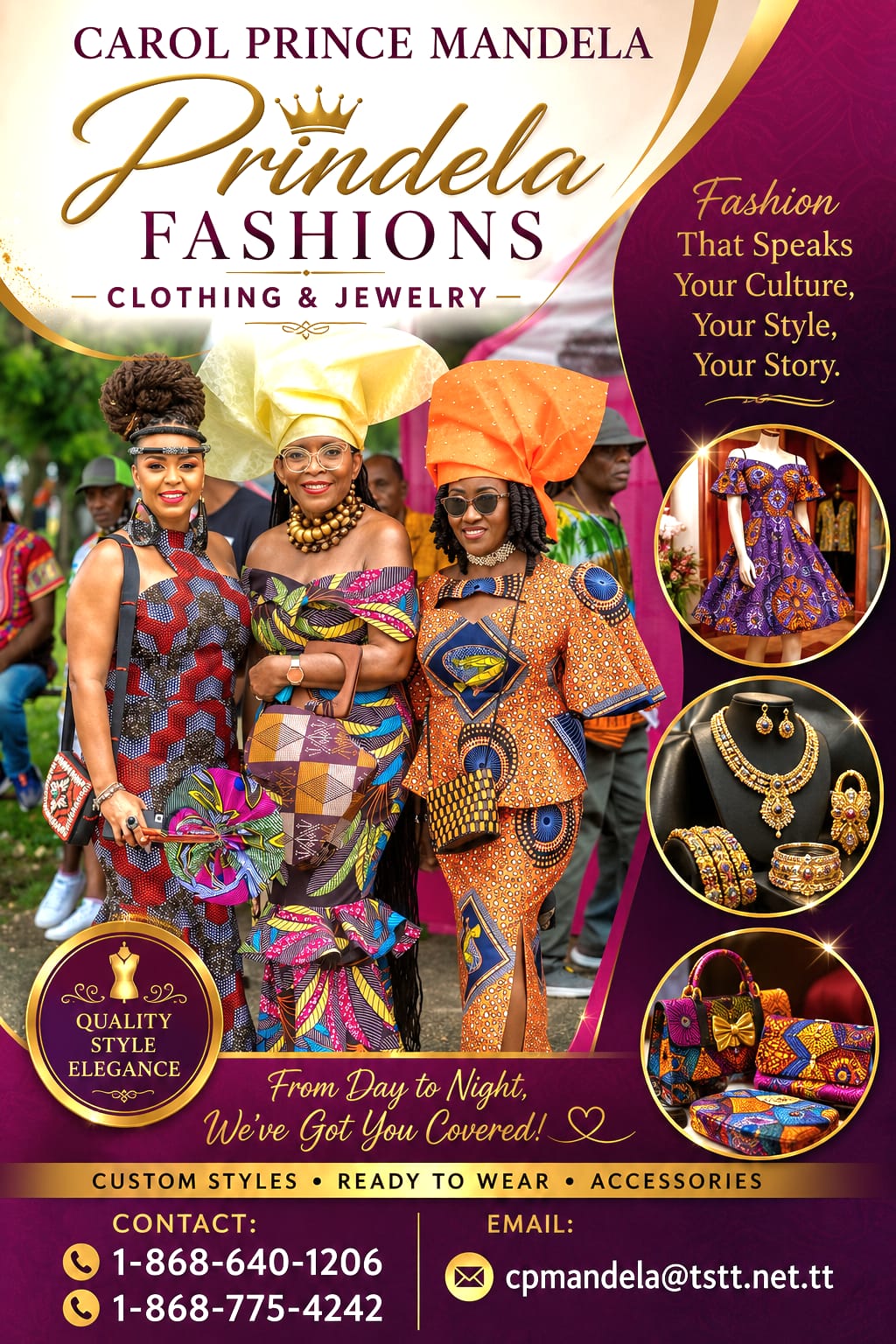 Prindela Fashions flyer